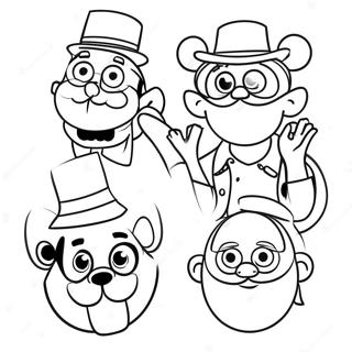 Hipster Disney Characters Coloring Page 132281-64828