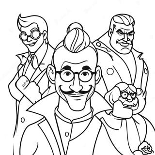 Cool Hipster Disney Villains Coloring Page 132283-64835