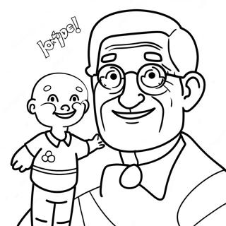 Happy Fathers Day Grandpa Coloring Pages