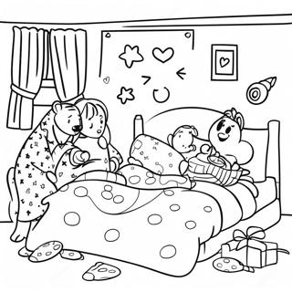 Cozy Pajama Party Coloring Page 132334-64869