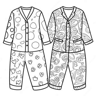 Colorful Pajama Designs Coloring Page 132336-64877