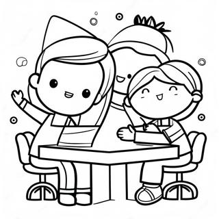 Diverse Teamworking Kids Coloring Page 132360-64889