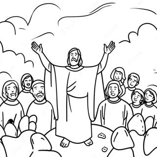 Sermon On The Mount Coloring Pages