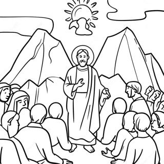 Sermon On The Mount With Disciples Coloring Page 132465 64982