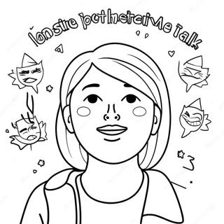 Positive Self Talk Coloring Pages