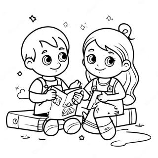 Fun And Engaging Autistic Child Coloring Page 132590 65072