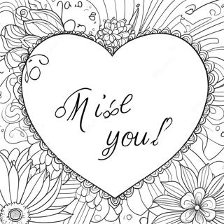 Heartfelt I Miss You Coloring Page 132642-65110