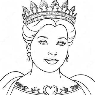 Elegant Queen Coloring Page 132668-65134