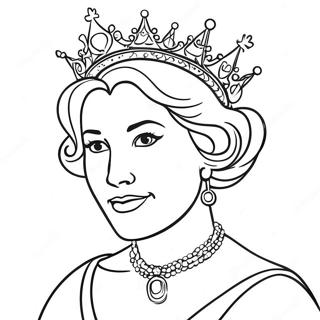 Elegant Queen Coloring Page 132668-65136