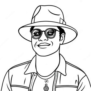 Bruno Mars Coloring Pages