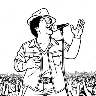 Bruno Mars Singing On Stage Coloring Page 132693-65149