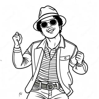 Bruno Mars Dancing Coloring Page 132695-65159