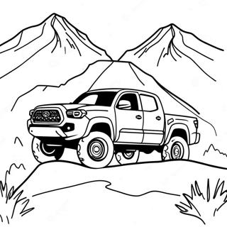 Toyota Tacoma In The Mountains Coloring Page 132747-65197