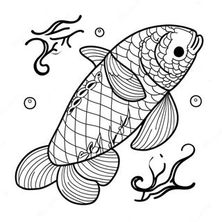 Koi Fish Coloring Pages