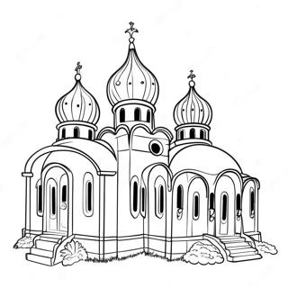 Beautiful Orthodox Church Coloring Page 132822-65250