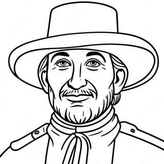 Easy Pilgrim Coloring Pages