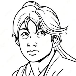 Giyu Tomioka In Action Coloring Page 132874-65289