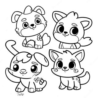 Cute Animal Jam Characters Coloring Page 132899-65309