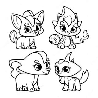 Cute Animal Jam Characters Coloring Page 132899-65310