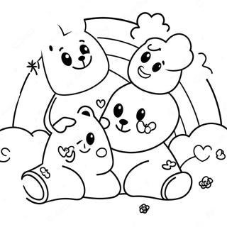 Cute Gummy Bears In A Rainbow Coloring Page 132950-65352