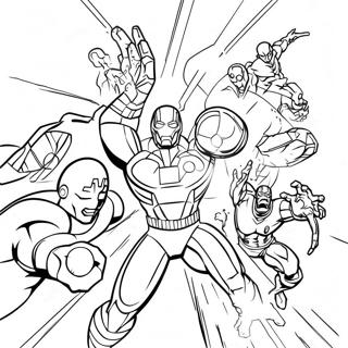Ultron Attacking Avengers Coloring Page 132979-65383