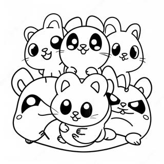 Cute Hamtaro With Friends Coloring Page 133002-65391