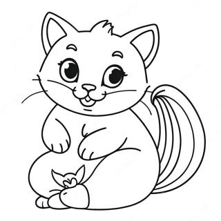 Banana Cat Coloring Pages