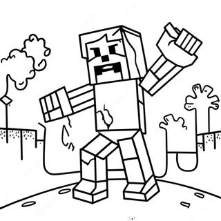 Minecraft Zombie Coloring Page 133260-65568