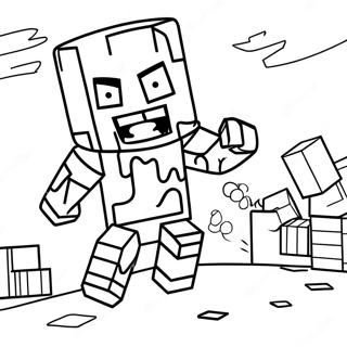 Minecraft Zombie Coloring Page 133260-65582