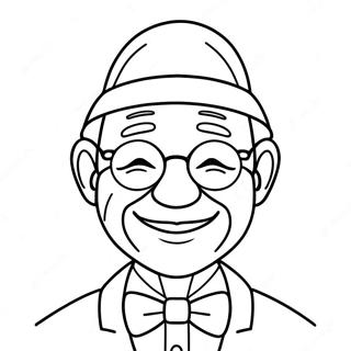 Cheerful Birthday Grandpa Coloring Page 133362-65666