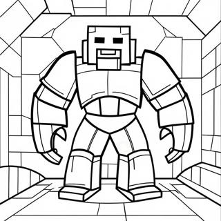 Iron Golem Minecraft Coloring Page 133593-65843