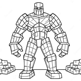 Iron Golem Minecraft Coloring Page 133593-65844