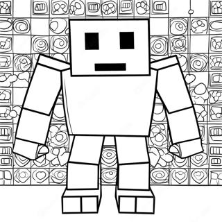 Cute Iron Golem Minecraft Coloring Page 133594-65846