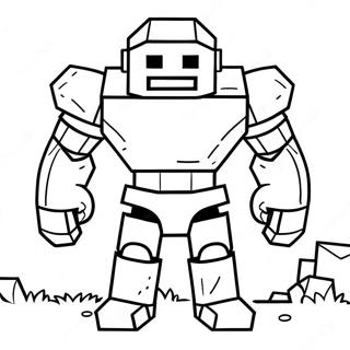 Cute Iron Golem Minecraft Coloring Page 133594-65847