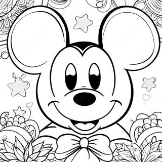 Happy Mickey Mouse Face Coloring Page 133620-65866