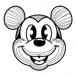 Silly Mickey Mouse Face Coloring Page 133622-65876