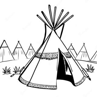 Teepee Coloring Pages