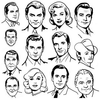 Classic Hollywood Stars Coloring Page 133750-65965