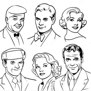 Classic Hollywood Stars Coloring Page 133750-65967