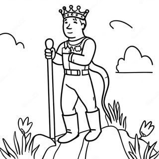 Colorful King Of The Hill Landscape Coloring Page 133829-66033