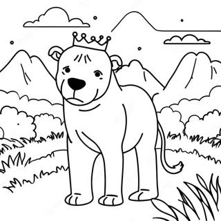 Colorful King Of The Hill Landscape Coloring Page 133829-66035