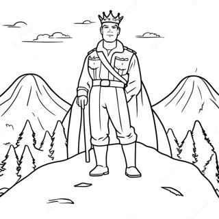 Colorful King Of The Hill Landscape Coloring Page 133829-66036
