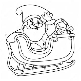 Santa Claus In Sleigh Coloring Page 133959-66135