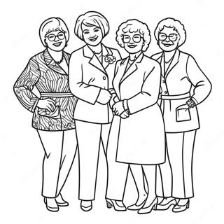 Golden Girls In Fun Outfits Coloring Page 133983-66145