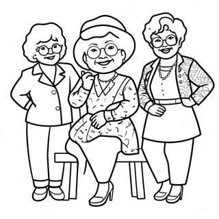 Golden Girls In Fun Outfits Coloring Page 133983-66146