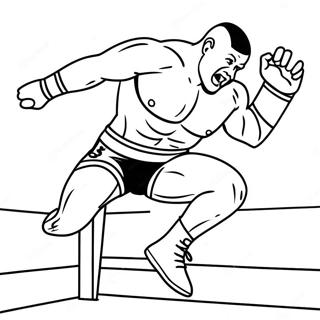 Wwe Wrestler Jumping On Opponent Coloring Page 134035-66185