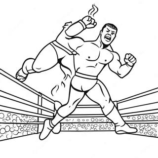 Wwe Wrestler Jumping On Opponent Coloring Page 134035-66187