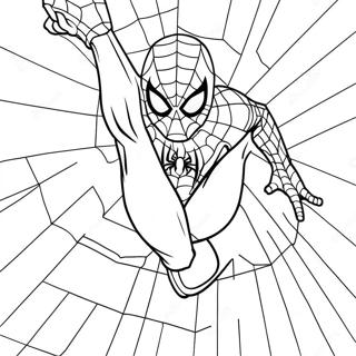 Spider Man With Webs Coloring Page 134087-66229
