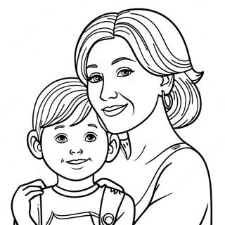 Mom And Son Coloring Pages