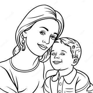 Mom And Son Coloring Page 134111-66243